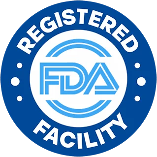 Made in an FDA-registered facility